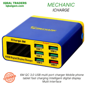 mechanic-icharger-6m-qc-3-0-usb-multi-port-charger-mobile-phone-tablet-fast-charging-intelligent-digital-display-multi-interface